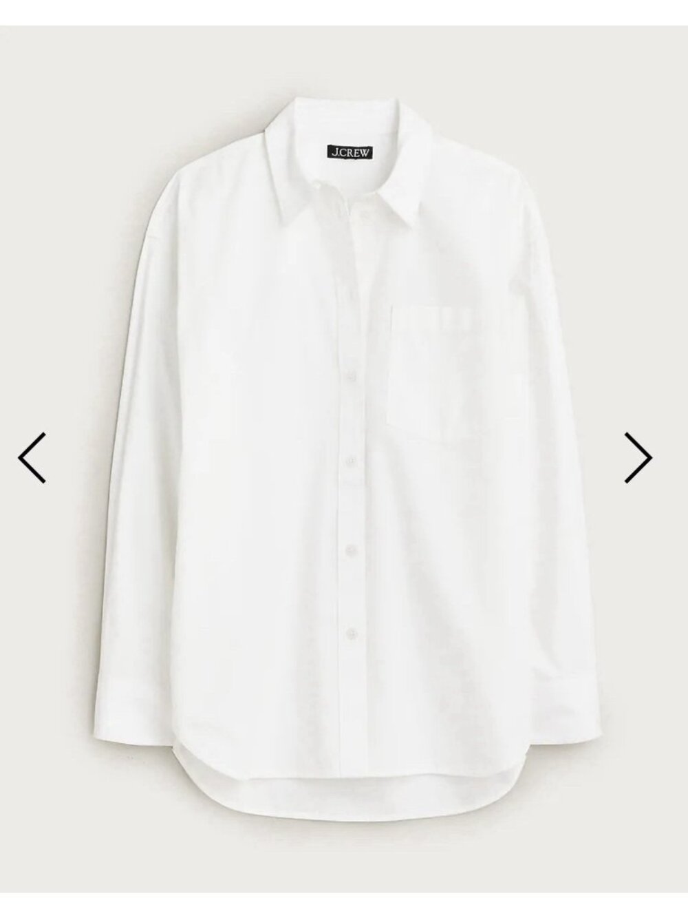 J.Crew Petite Étienne oversized shirt in lightweight Oxford White PL Button Up - Picture 12 of 16